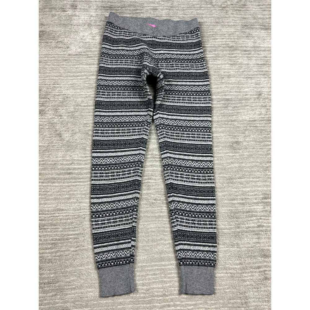 Isaac Mizrahi Pajama Leggings Women S Gray Fair Isle Knit Sleepwear Lounge Pants
